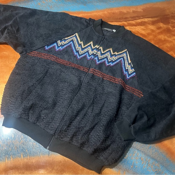 NWOT Vintage Fulton Street Textured embroidered western bomber jacket XXL - Picture 1 of 11